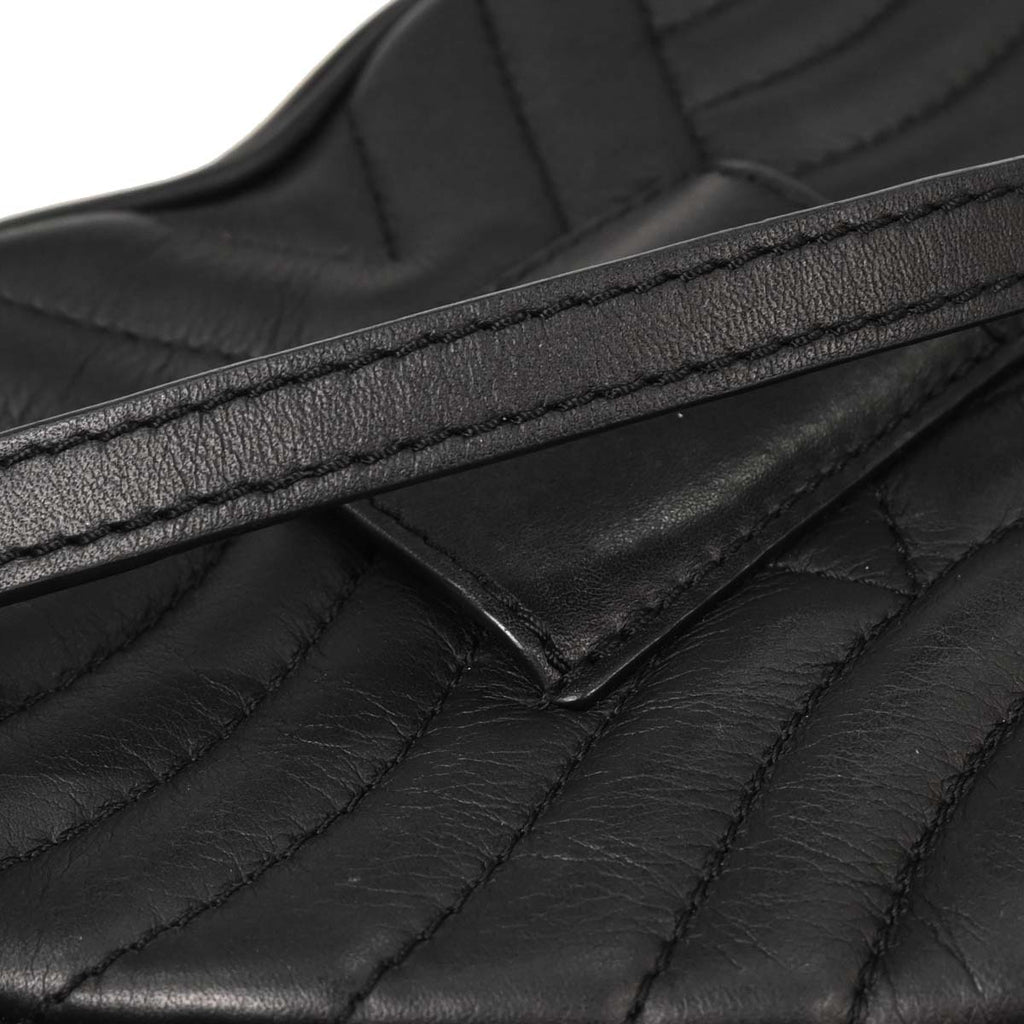Louis Vuitton Black New Wave Heart Clutch Shoulder Bag M52796