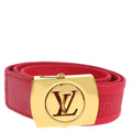 Louis Vuitton Red Ceinture Fortune Belt LV Cut Out M9734W #80/32