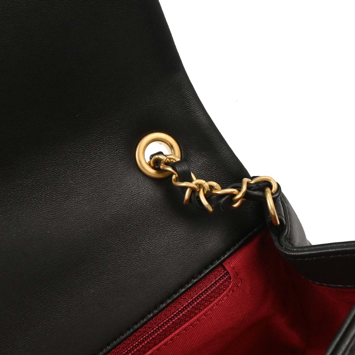 Chanel 2019 Black Lambskin Circular Handle 2way Shoulder Handbag