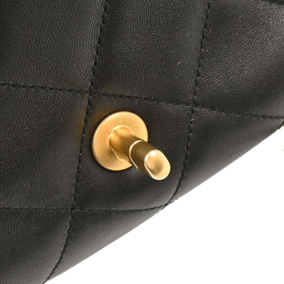 Chanel 2019 Black Lambskin Circular Handle 2way Shoulder Handbag