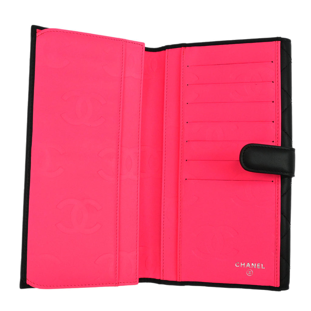 Chanel 2011 Black Calfskin Cambon Ligne Long Wallet