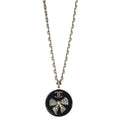 Chanel Silver Medallion Chain Pendant Necklace 10A