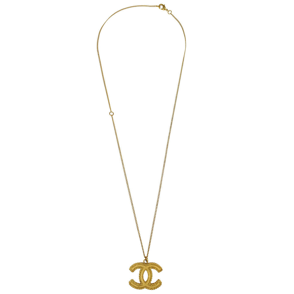 Chanel Gold CC Chain Pendant Necklace 12A