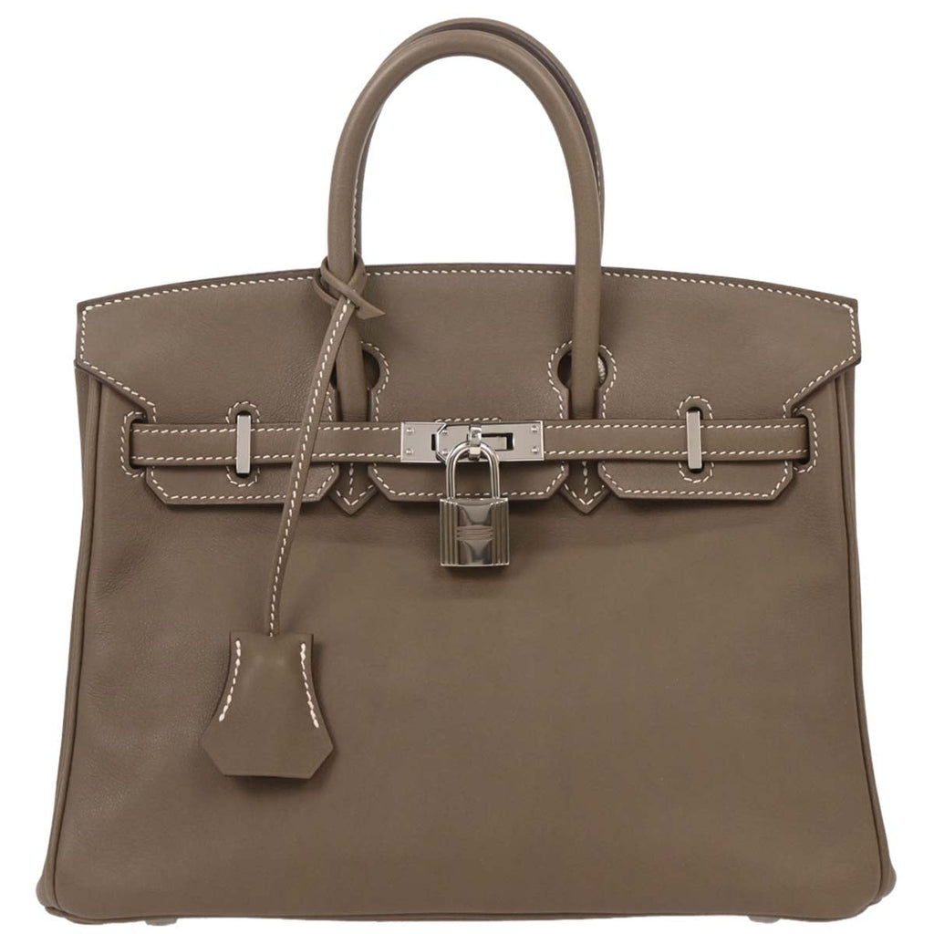 Hermes Etoupe Swift Birkin 25 Handbag