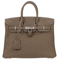 Hermes Etoupe Swift Birkin 25 Handbag