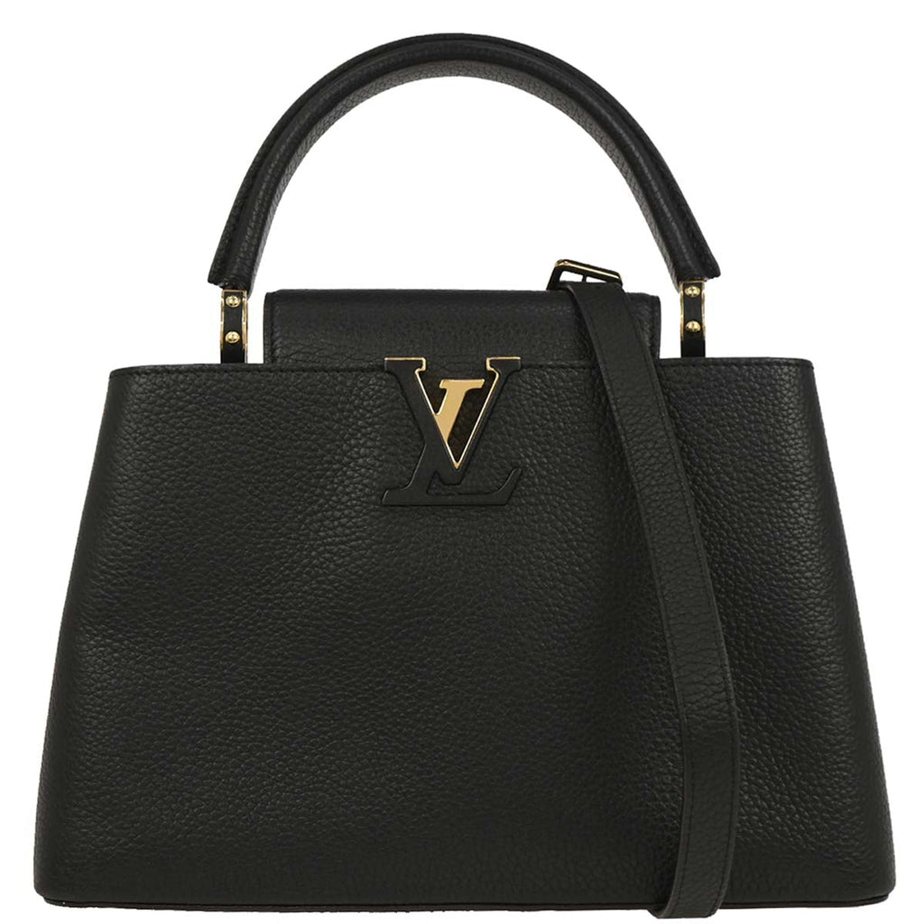 Louis Vuitton Black Capucines MM 2way Handbag M24727