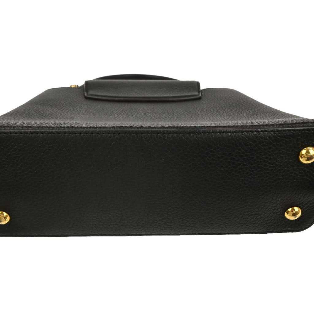 Louis Vuitton Black Capucines MM 2way Handbag M24727