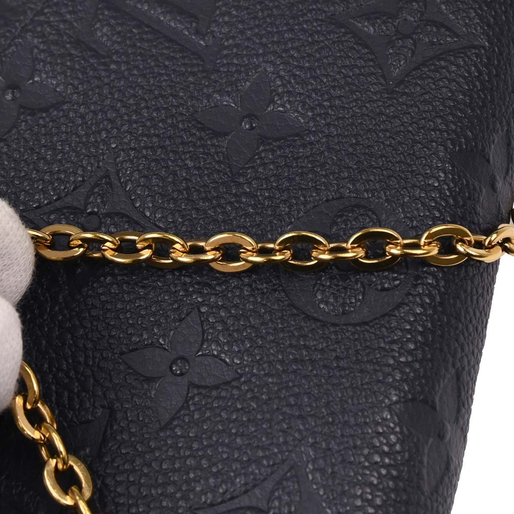 Louis Vuitton Navy Monogram Empreinte Pochette Felicie M64099