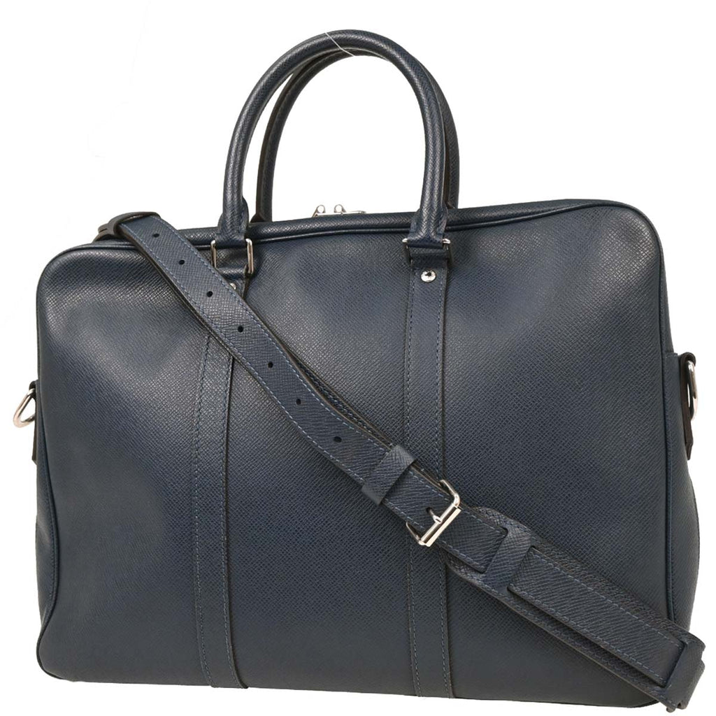 Louis Vuitton Blue Taiga Porte Document Voyage PM Handbag M30639