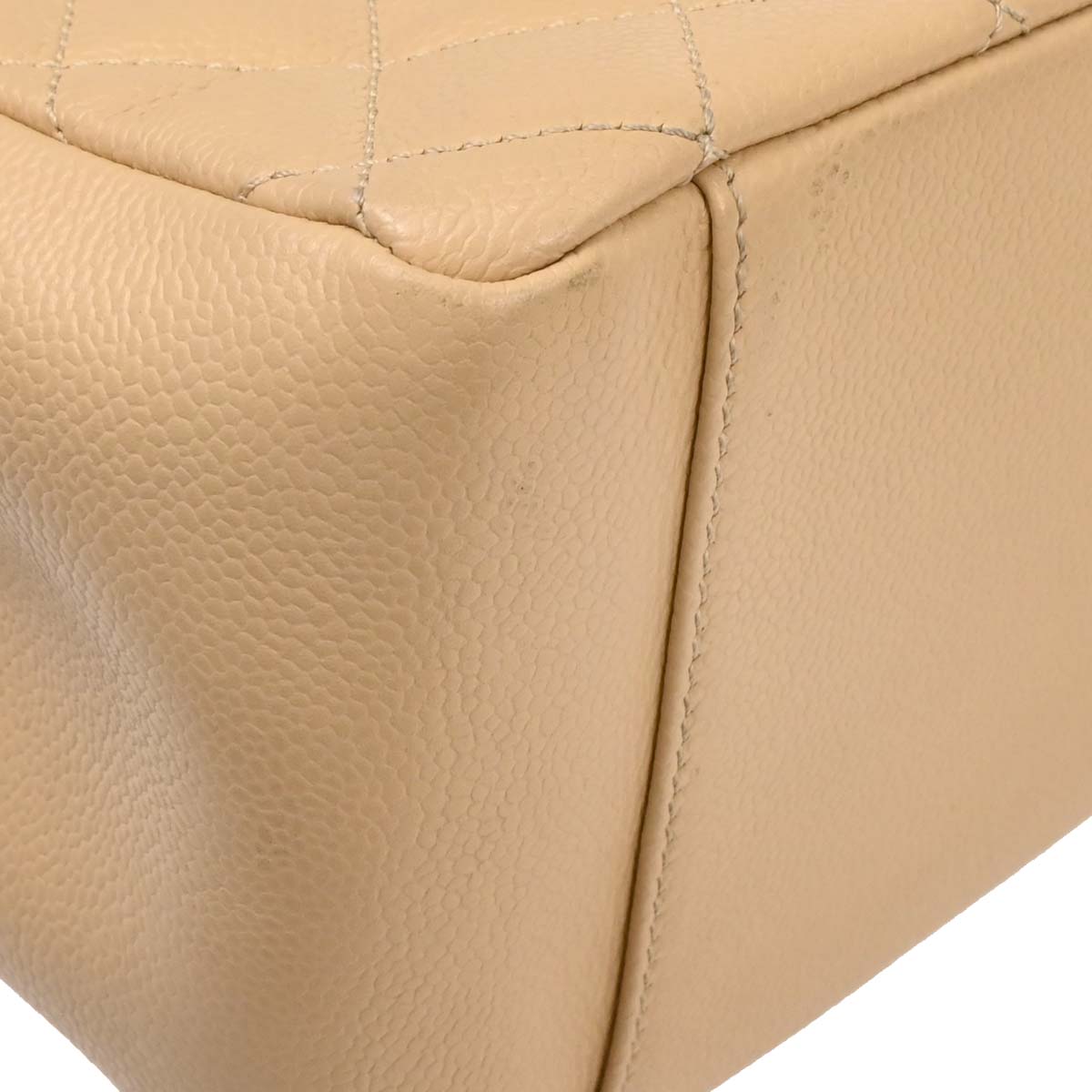Chanel 2012-2013 Beige Caviar Grand Shopping Tote GST Chain Handbag