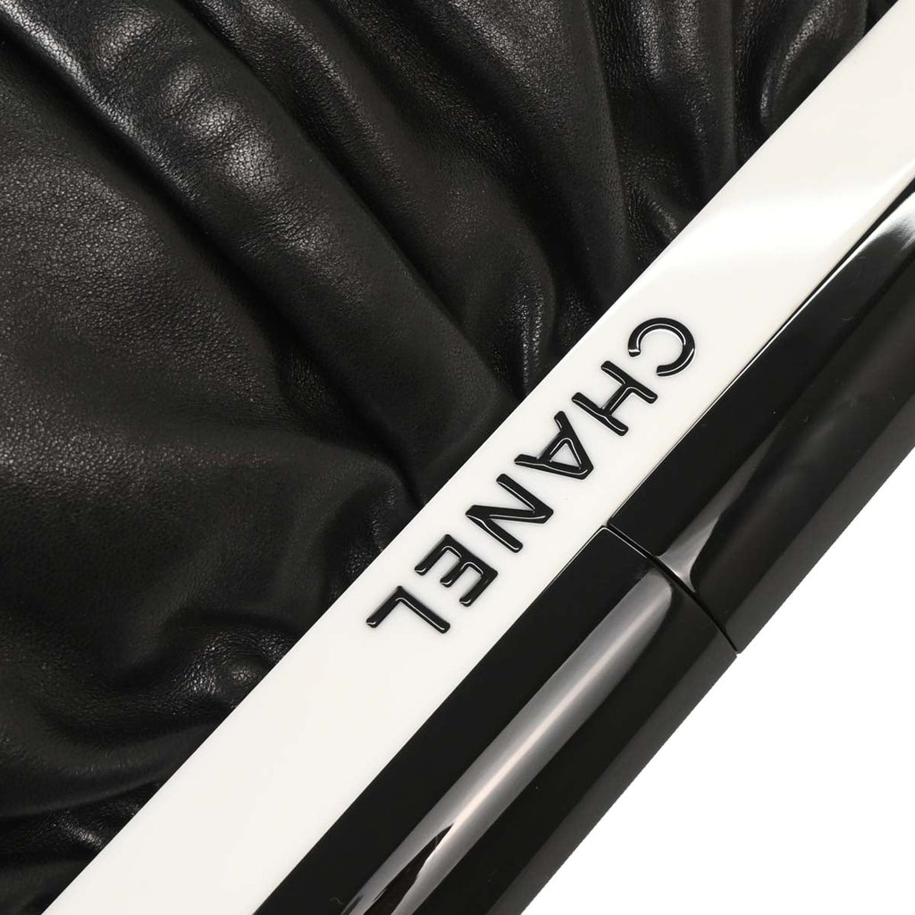 Chanel 2012 Black Lambskin Clutch Bag