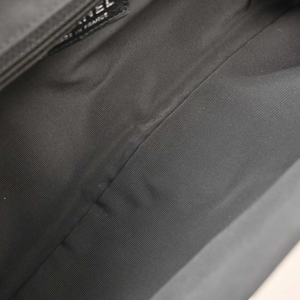 Chanel 2012 Black Lambskin Clutch Bag