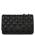Chanel 2017-2018 Black Caviar Classic WOC Wallet On Chain