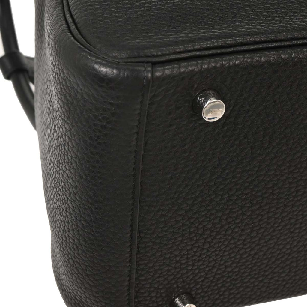 Hermes Black Taurillon Clemence Lindy 26 Shoulder Bag