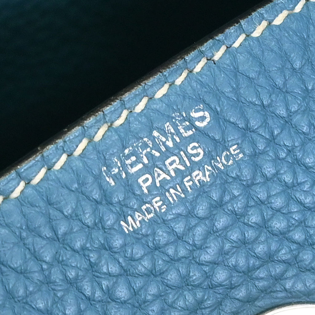 Hermes Blue Jean Taurillon Clemence Lindy 34 Shoulder Bag