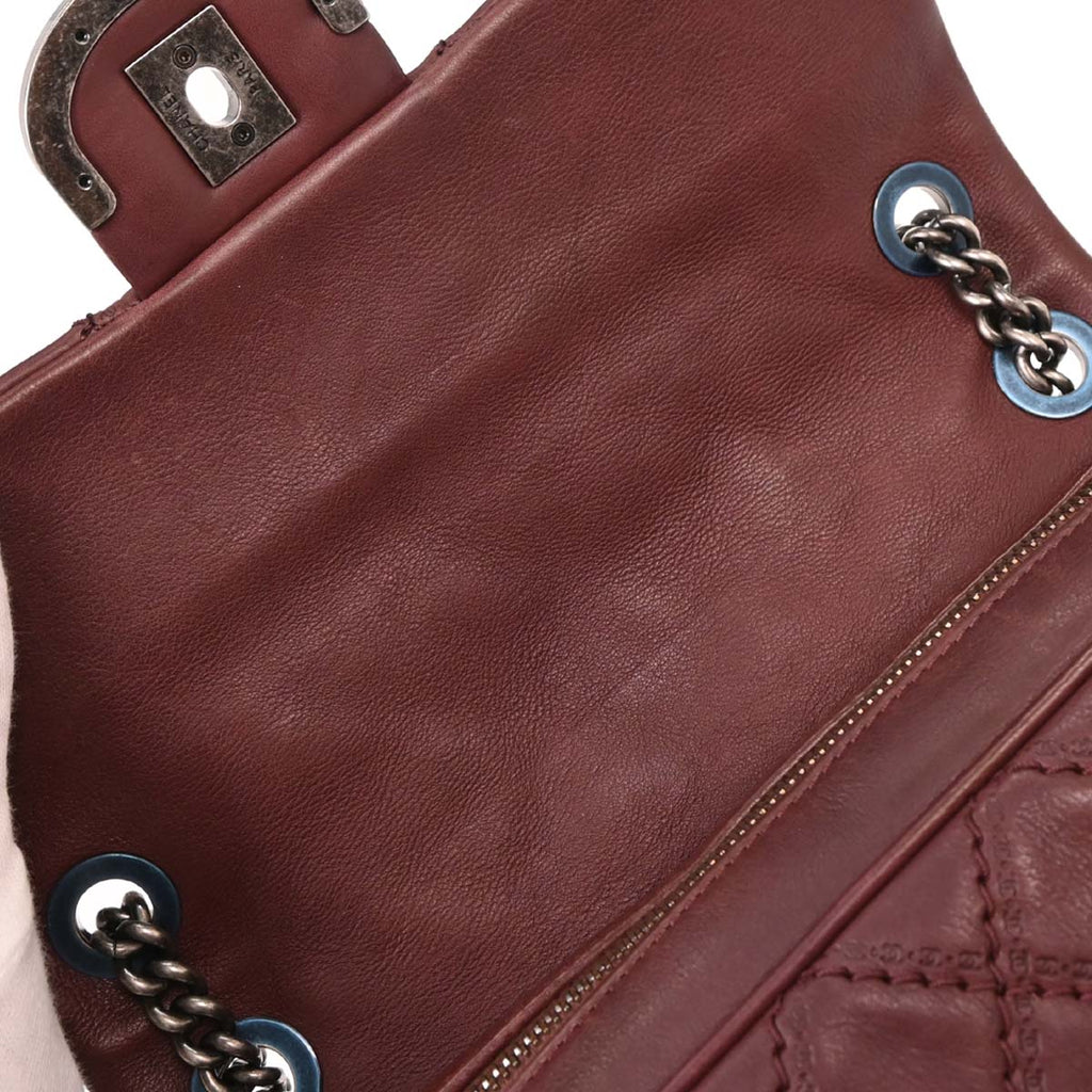 Chanel Bordeaux Calfskin Paris-Edinburgh Coco Sporran Flap Bag