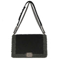 Boy Chanel 2015-2016 Black Mouton New Medium Shoulder Bag