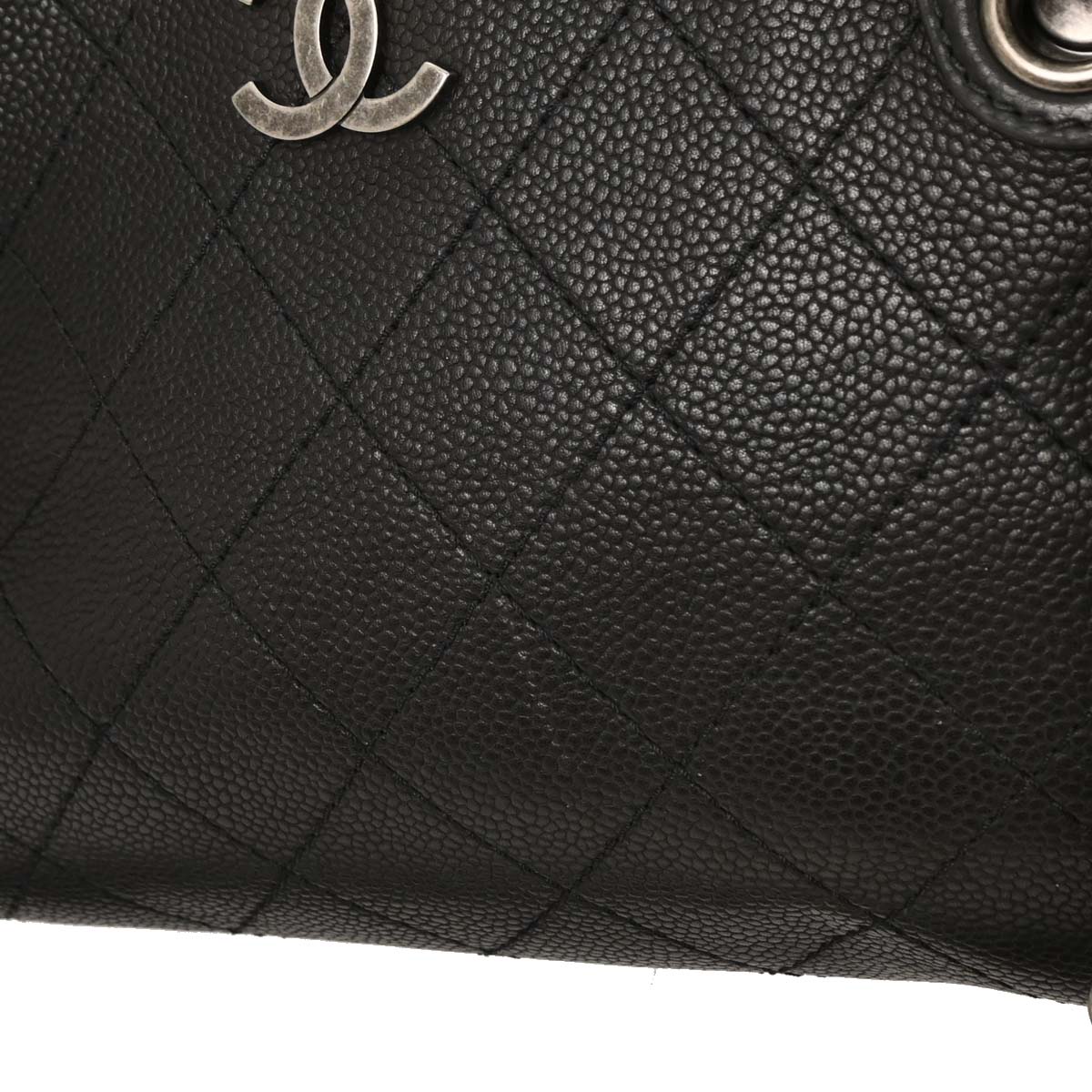 Chanel 2017-2018 Black Caviar Urban Shopping Tote 2way Shoulder Handbag