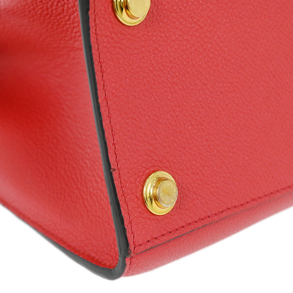 Louis Vuitton Red Black City Steamer PM 2way Handbag M54868