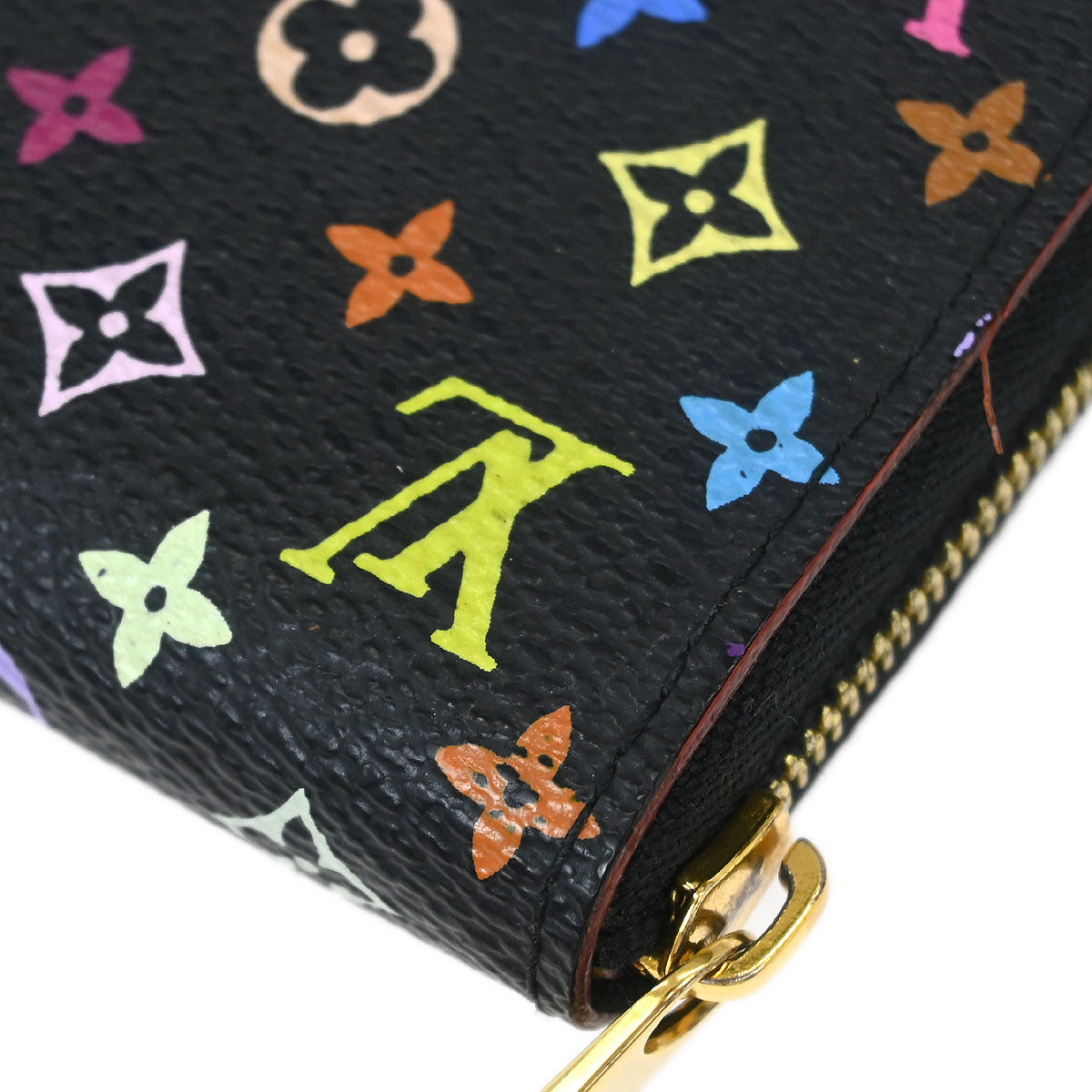 Louis Vuitton Black Multicolor Zippy Coin Purse Wallet M60268