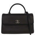 Chanel 2018-2019 Black Lambskin Trendy CC Top Handle 2way Shoulder Handbag