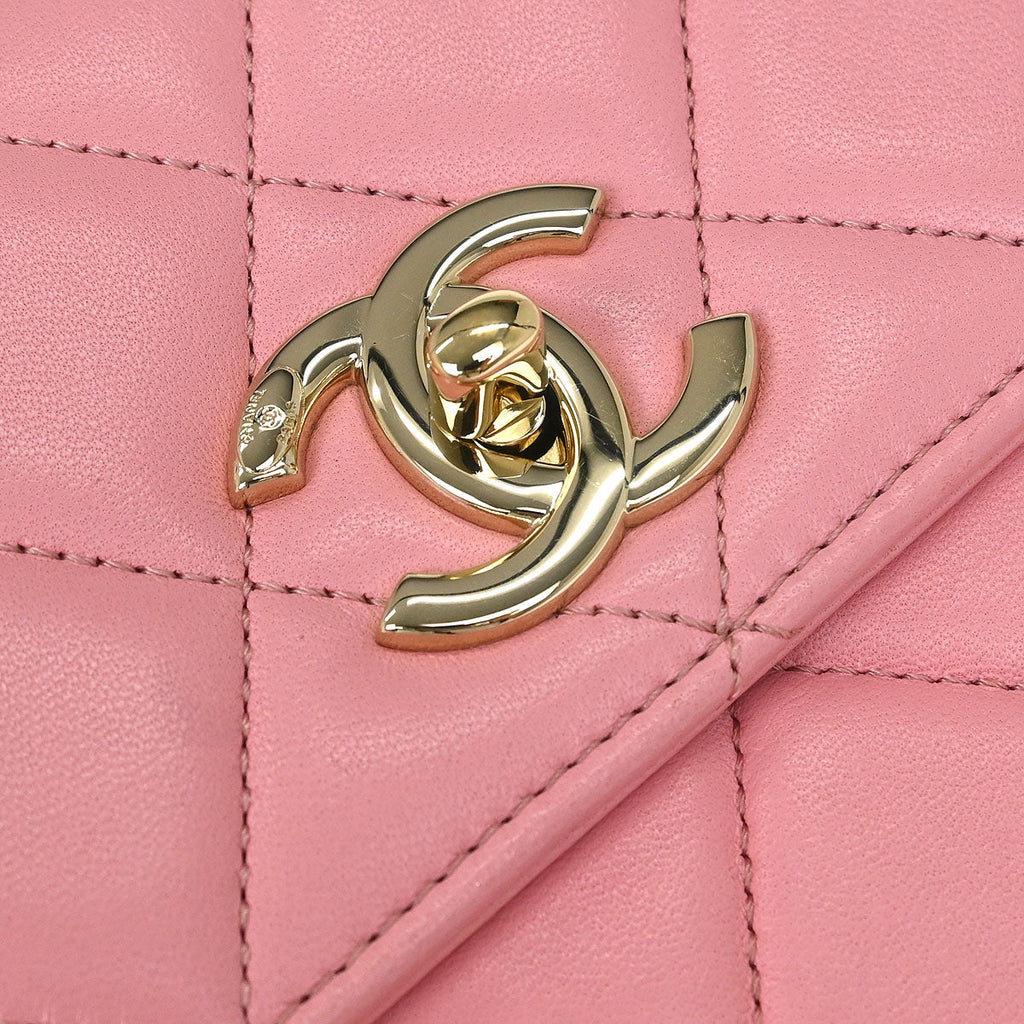 Chanel 2019 Pink Lambskin Trendy CC Shoulder Bag