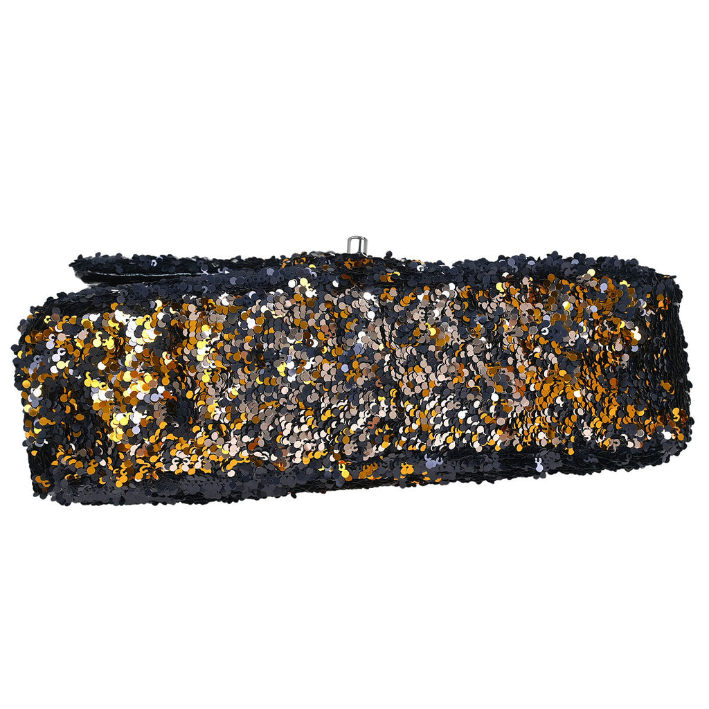Chanel 2018-2019 Navy Sequins Shoulder Bag