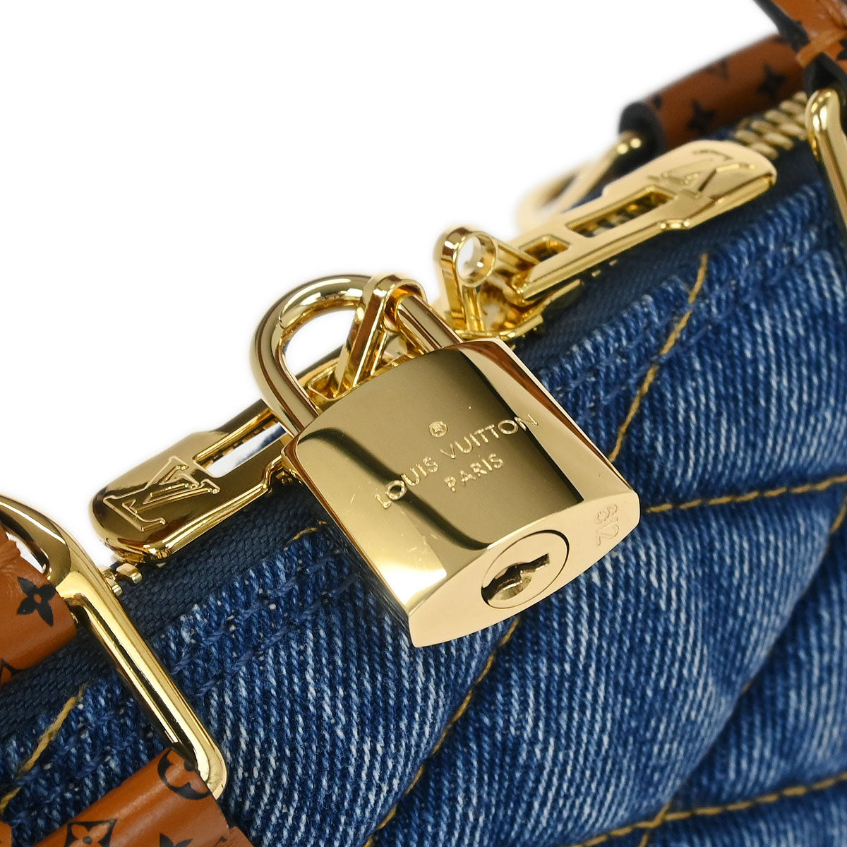 Louis Vuitton Denim Malletage Alma BB 2way Shoulder Handbag M55048