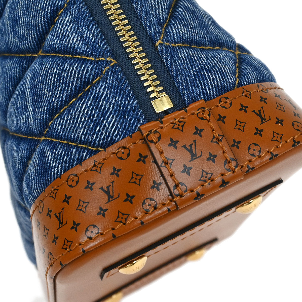 Louis Vuitton Denim Malletage Alma BB 2way Shoulder Handbag M55048
