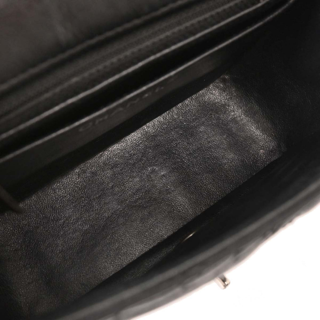 Chanel 2016-2017 Black Lambskin Mini Classic Square Flap Bag 17