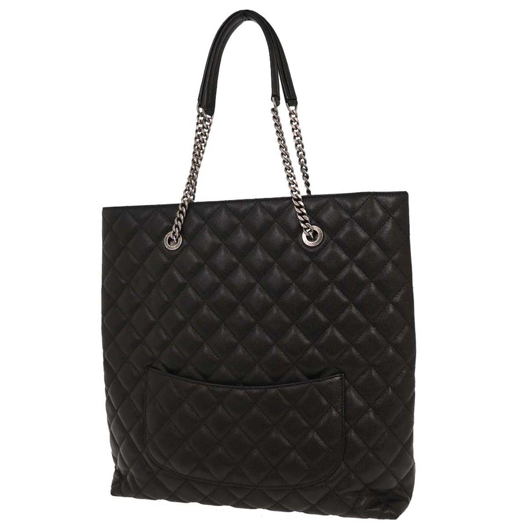Chanel 2017 Black Caviar Urban Delight Tote Chain Handbag