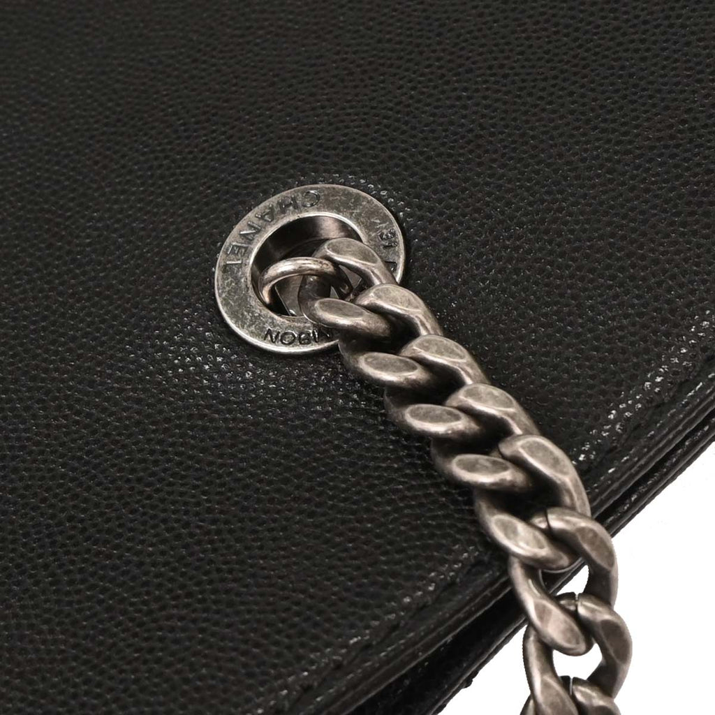 Chanel 2017 Black Caviar Urban Delight Tote Chain Handbag