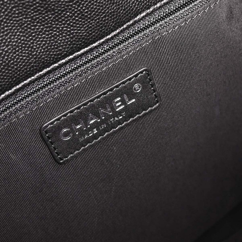 Chanel 2017 Black Caviar Urban Delight Tote Chain Handbag
