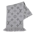 Louis Vuitton Eschalp Logo Mania Shawl Stole M74742 Small New