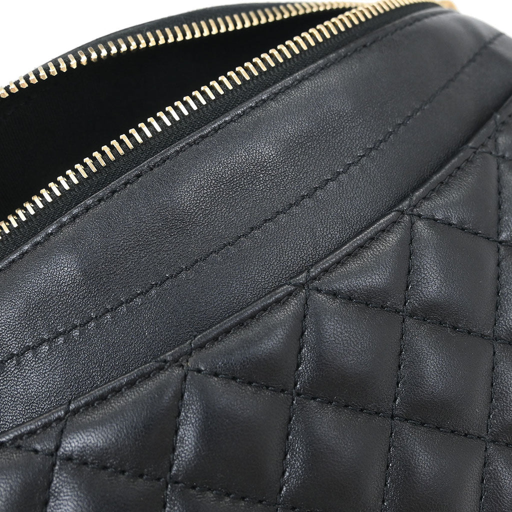 Chanel 2019 Black Lambskin Waist Bum Bag