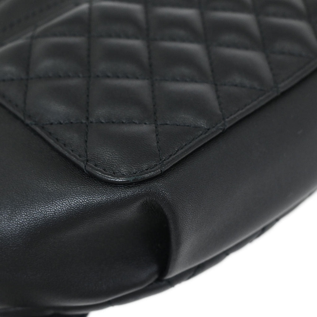 Chanel 2019 Black Lambskin Waist Bum Bag