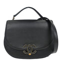 Chanel 2017 Black Calfskin Coco Curve 2way Shoulder Handbag