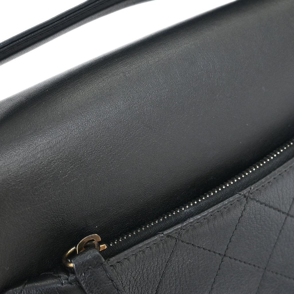 Chanel 2017 Black Calfskin Coco Curve 2way Shoulder Handbag