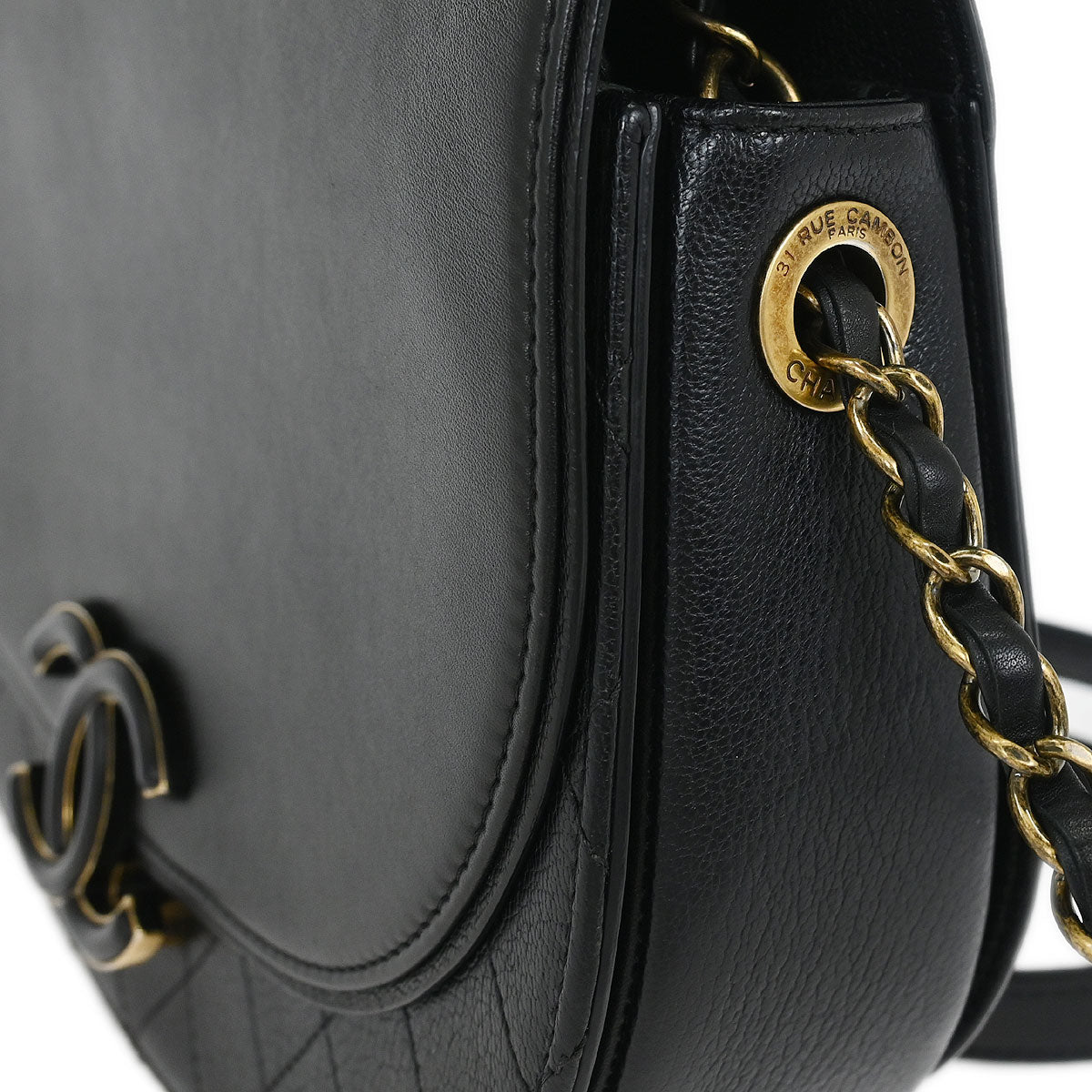 Chanel 2017 Black Calfskin Coco Curve 2way Shoulder Handbag