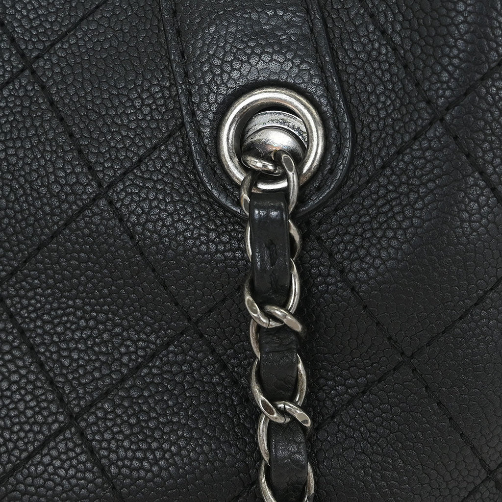 Chanel 2016-2017 Black Caviar Urban Shopping Tote 2way Shoulder Handbag