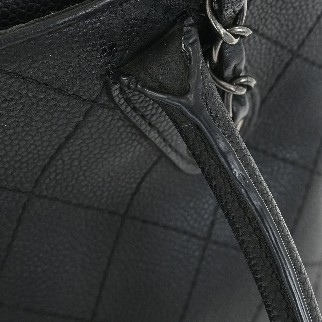 Chanel 2016-2017 Black Caviar Urban Shopping Tote 2way Shoulder Handbag