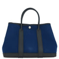 Hermes Navy Toile Officier Negonda Garden Party 30 TPM Tote Bag