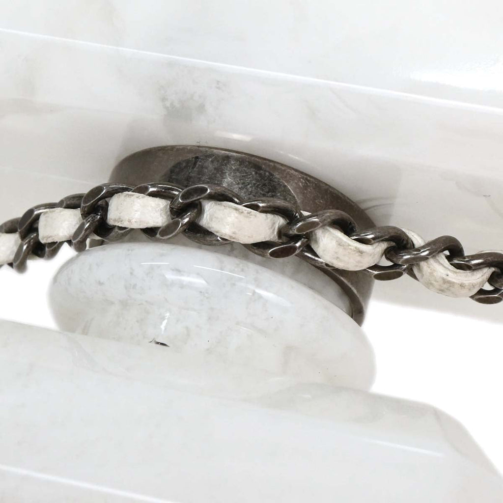 Chanel White Acrylic Perfume Bottle Shoulder Bag