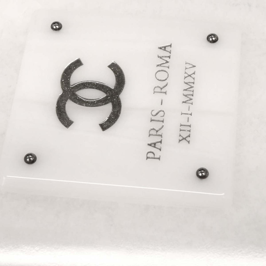 Chanel White Acrylic Perfume Bottle Shoulder Bag