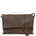 Hermes Taupe Gray Taurillon Clemence Alfred 35 Messenger Bag