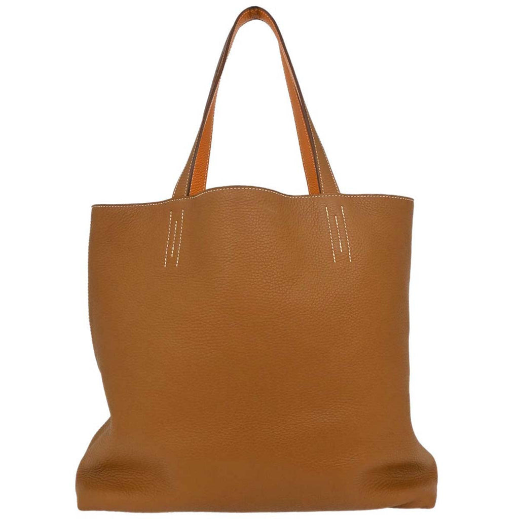 Hermes Gold Orange Taurillon Double Sens 36 Reversible Handbag