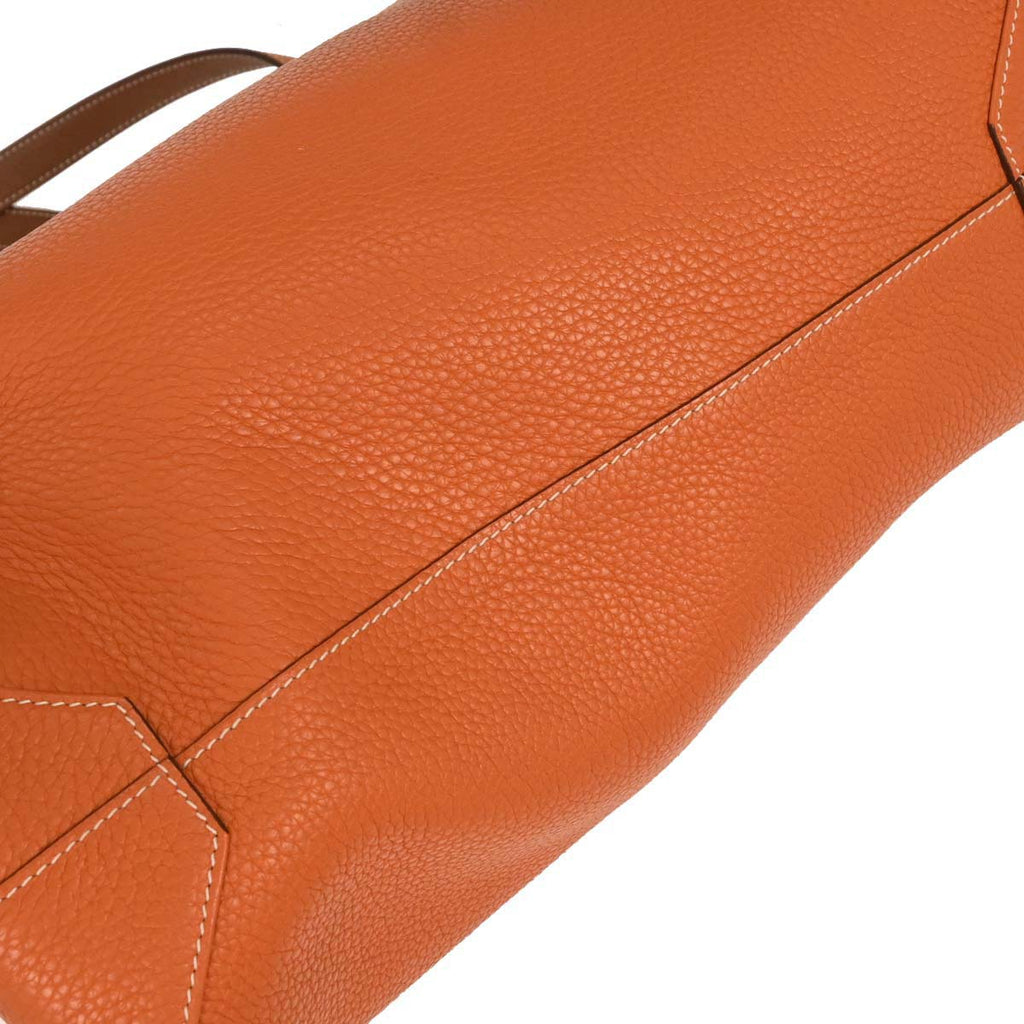 Hermes Gold Orange Taurillon Double Sens 36 Reversible Handbag