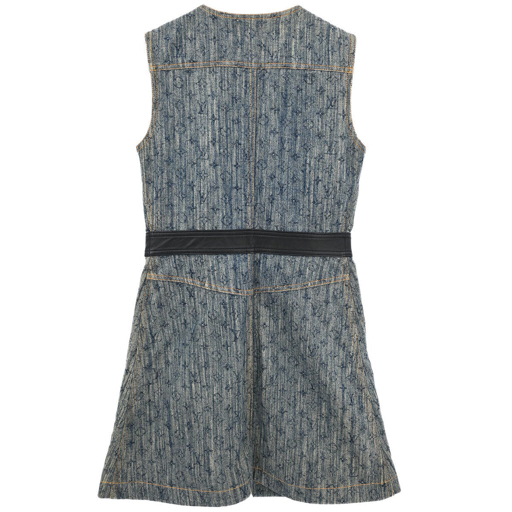 Louis Vuitton 2016 Sleeveless Dress Indigo #36