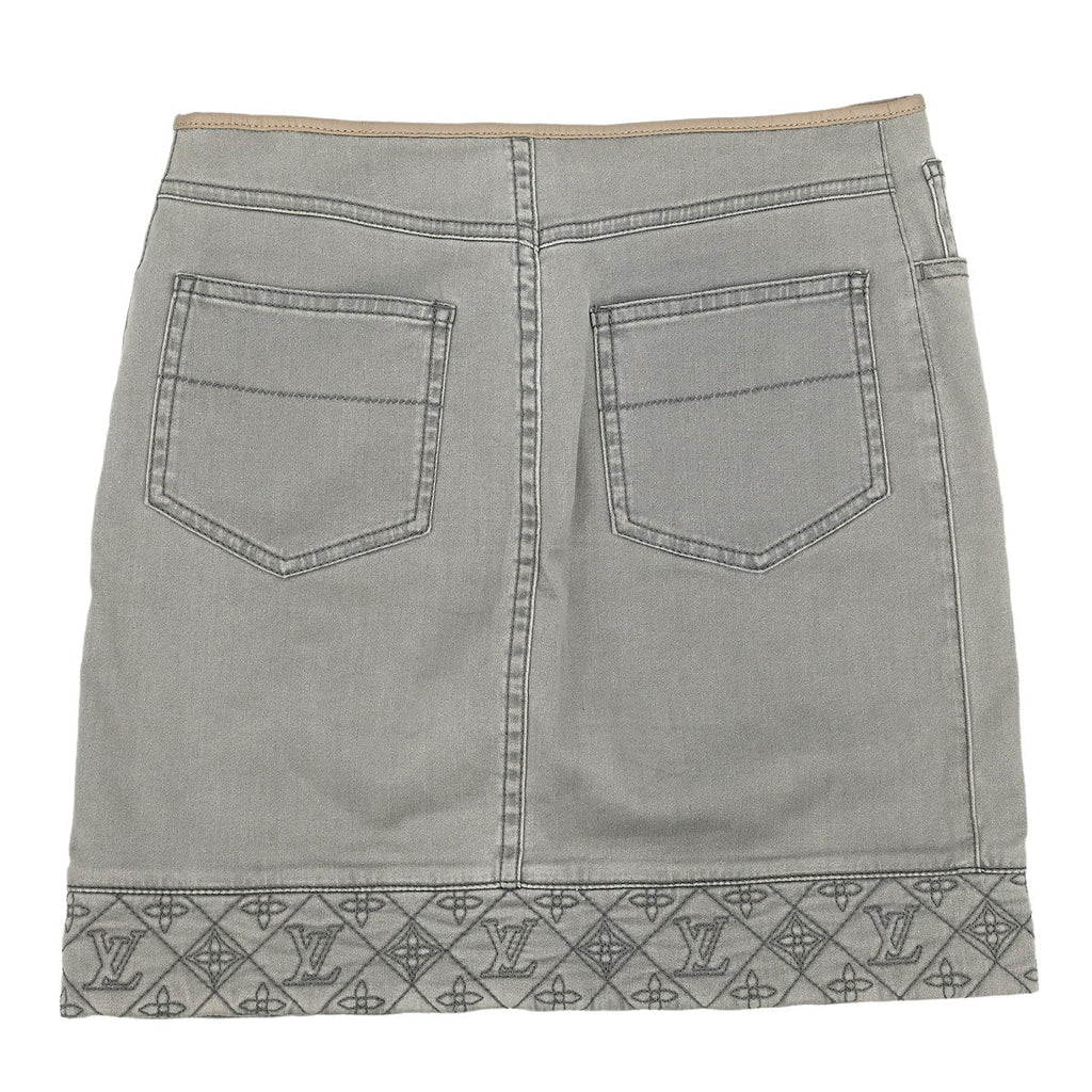 Louis Vuitton Denim Skirt Gray RW111W WSSK01DBC #36