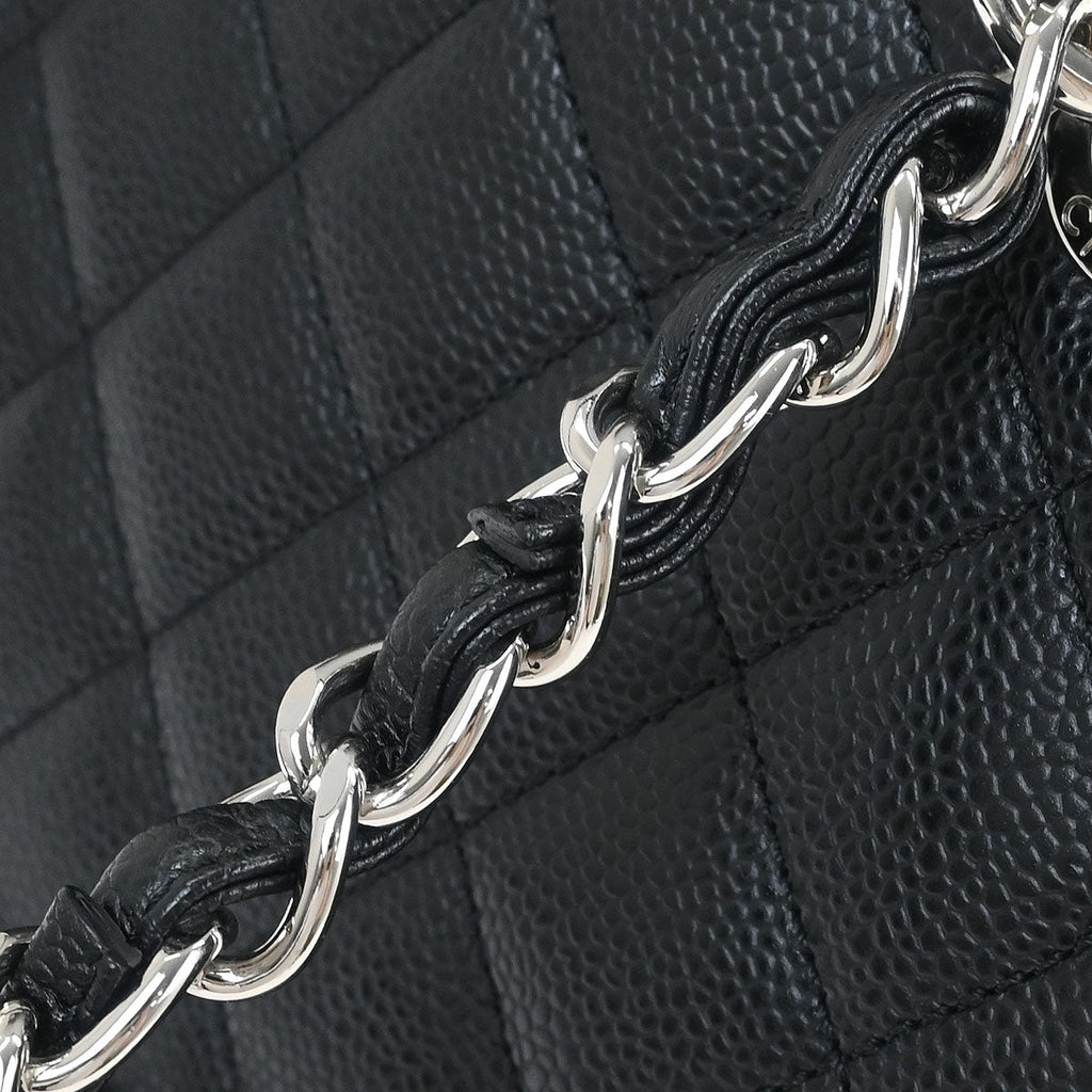 Chanel 2013-2014 Black Caviar Petite Shopping Tote XL PST Tote Handbag